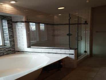 New shower and tile