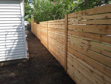 Custom Spaced Horizontal Cedar
