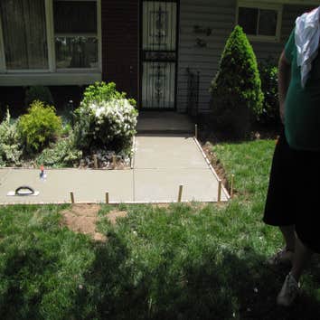 Service Walk remove old concrete and replace