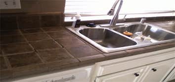 Tile Counter Top & New Stainless Sink