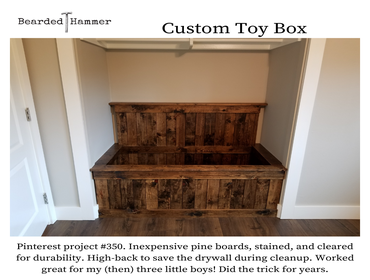 Custom toy box for my 4 sons