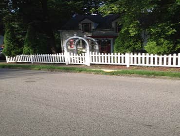 PVC Picket Fence with Arbor