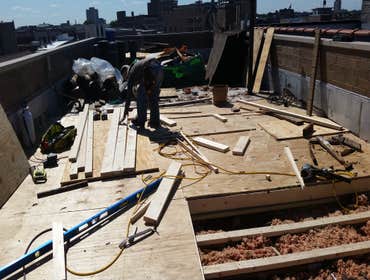 Flat roof Chicago from Jj Construction Enterprises Inc Fixed joists, Replaced plywoods, install new roof.