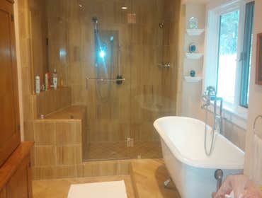 Universal Design Bathroom Remodels Handicap accessible bathrooms don't have to look clinical, stark or boring. Instead, they can add a spa-like feel to