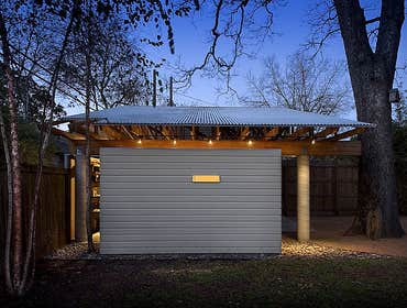 Glowbox, Houston, Texas Detached guest house/music studio and storage shed for a 1930's bungalow in the Houston Heights.