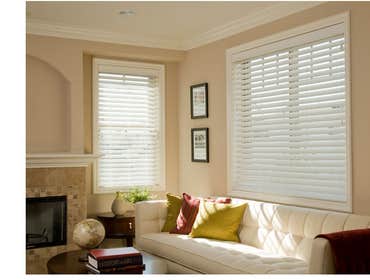 Faux wood blinds