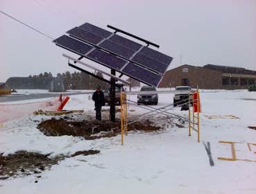 Solar Electric Project Photos Middle Park HS Pole-Mount Tracking System - Granby, CO