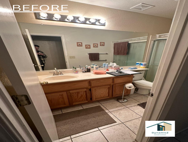 Before and after Bathroom remodel at Oakley
