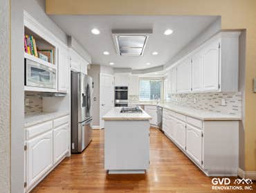 Kitchen Renovation Check out this recent kitchen refresh done by GVD Renovations.