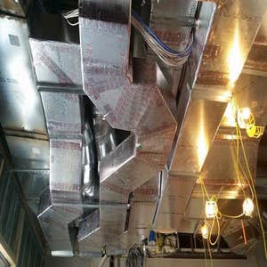 Commercial Ductwork Installation of 5 complete new a.c. systems with all new ductwork, exhaust, exhaust fans, and fresh air ducts.