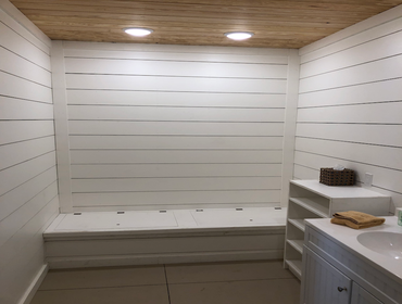 Bathroom Remodeling by Beach Remodeling HHI Bathroom remodel in Sea Pines with custom showers, tile, vanities, fixtures, lighting by Beach Remodeling H