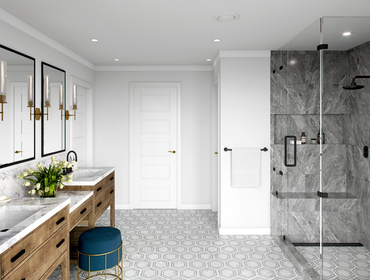 3D Rendering for master bath in Livermore