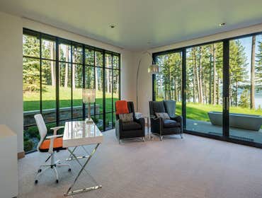 modern lake home