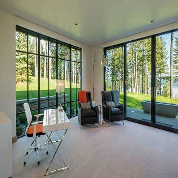 modern lake home