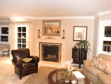 Custom fireplace in the living room