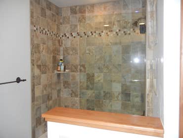 Project photos from Pete Pattynama Kitchen remodel, bath remodel, window exterior door wainscott and chair rail, room addition and whole house remodel,