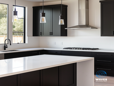 Sophisticated, modern, and functional! Take a look at these beautifully designed kitchens featuring sleek black cabinetry, elegant fixtures, and open, 