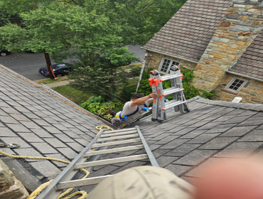 Mortar Tuckpointing and Multi-Flue Installation This steep roof project was an install of a brand-new multi-flue custom cap and mortar tuckpointing fro
