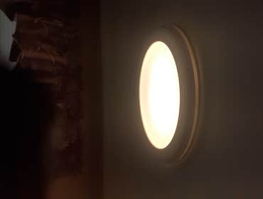 Installed bathroom vent/light