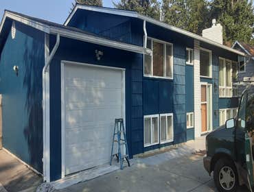 Saul's Quality Painting LLC Project #1 Initially Just a repainting of the home, later the client asked to add the painting of the deck to the job agree