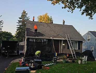 Photos by 614 Exteriors, LLC #35 Roof replacement with Atlas Pinnacle Majestic Shake shingles.