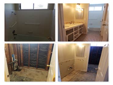 2nd floor guest bath demo Mission Viejo