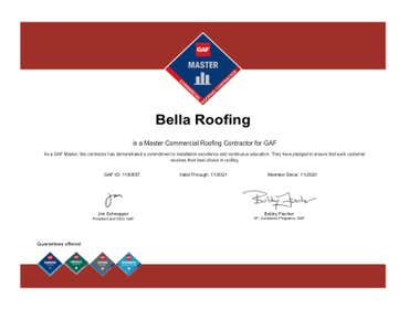 Photos by Bella Roofing #7 Master installer statue from GAF
30 yr Exp
