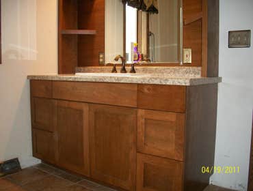 Custom Cherry bathroom remodel