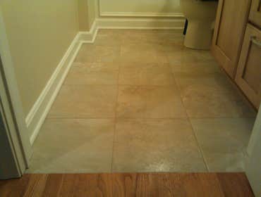 Tile in bathroom