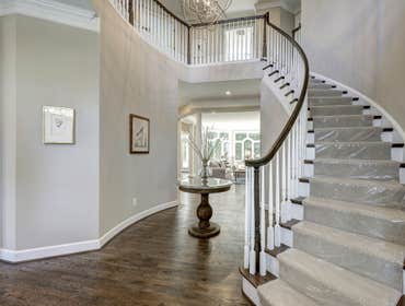 GULICK | CUSTOM Home in McLean The impressive stone and HardiePlank® elevation on our Winthrop really stood out on this corner lot of approximately one