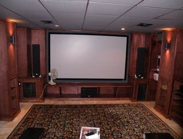 Photos from Vh improvement inc transforms a room in the basement into a media room