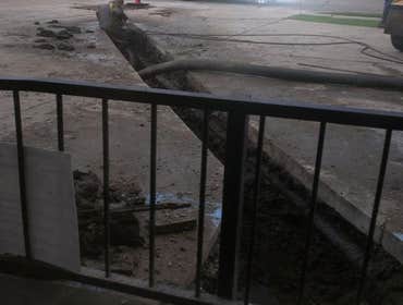 Replacing sewer line