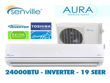 Senville Split Air Conditioners Take alook at our different ductless mini split air conditioner products that can be found in stores near you in Calif