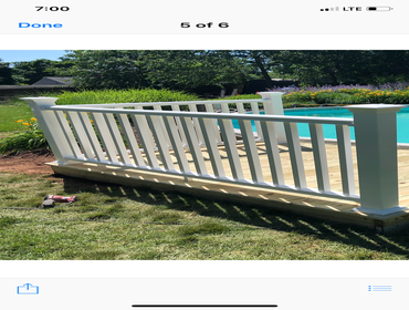 PVC Railings with Wood Decking