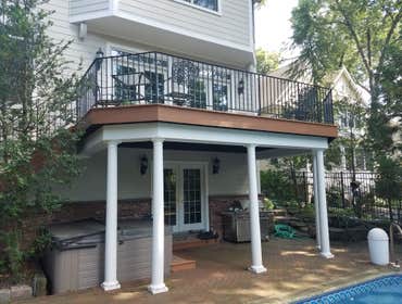 Deck on columns
