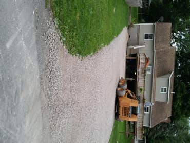Excavating Excavating and prepping for blacktop.