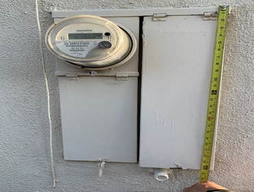 Breaker panel replacement @Repair Replace the box and switches. Stucco repair and paint.