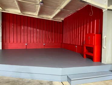 Photos by A-z Building Concepts #1 Interior finish of stage and backdrop