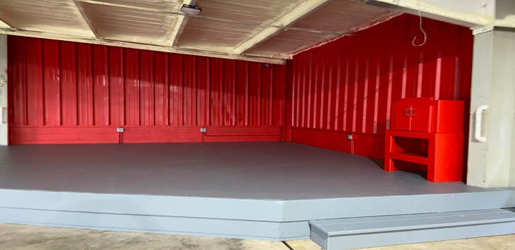 Photos by A-z Building Concepts #1 Interior finish of stage and backdrop
