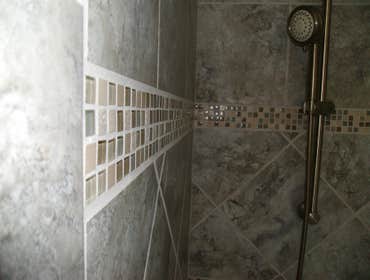 Total Bathroom Make Over Complete remodel down to the studs and sub-floor, with everything in the bath removed. Two layers of existing ceramic tile flo