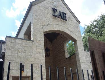 sandblasted brick walk at the