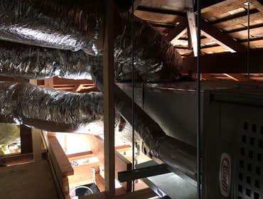 Hollywood Hills Installed two 4 ton 16 SEER Lennox split systems with brand new ducting.