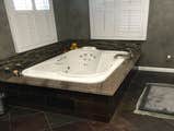 Becnel Master Bathroom Remodel Man's World with Femine Touch