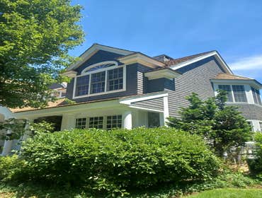 Residential Exterior Paint (Cedar) [Concord] OVERVIEW:
Check out this full exterior cedar siding paint job in Concord, MA!
Over time cedar siding ten