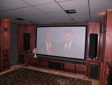 Photos from Vh improvement inc transforms a room in the basement into a media room
