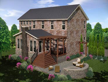 Photos by JDR Design Group Inc #8 New living room addition with outside sitting area