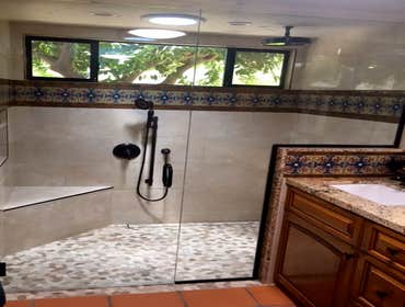 Mission Style Master Bathroom