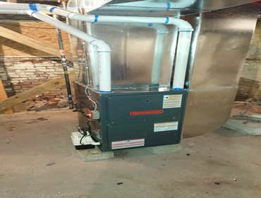 Projects by Dimatic Control Llc Furnish and Install furnace replacing existing in basement.