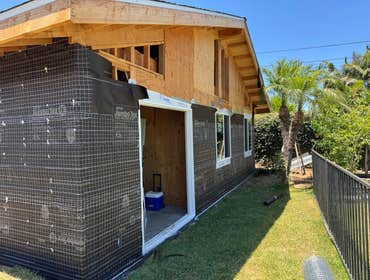 ADU Ground-up construction of a 1,000 sq. ft. ADU in West Covina, designed for modern living with two bedrooms, a full kitchen, open-concept living are
