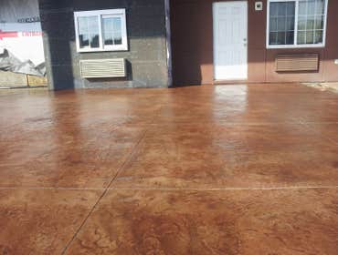 stamp concrete red